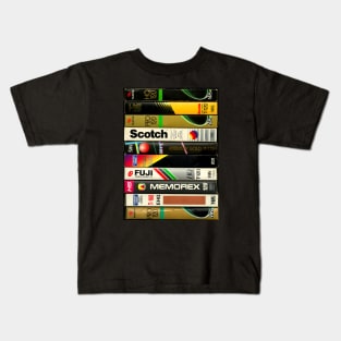 90s Retro VHS Stack Kids T-Shirt